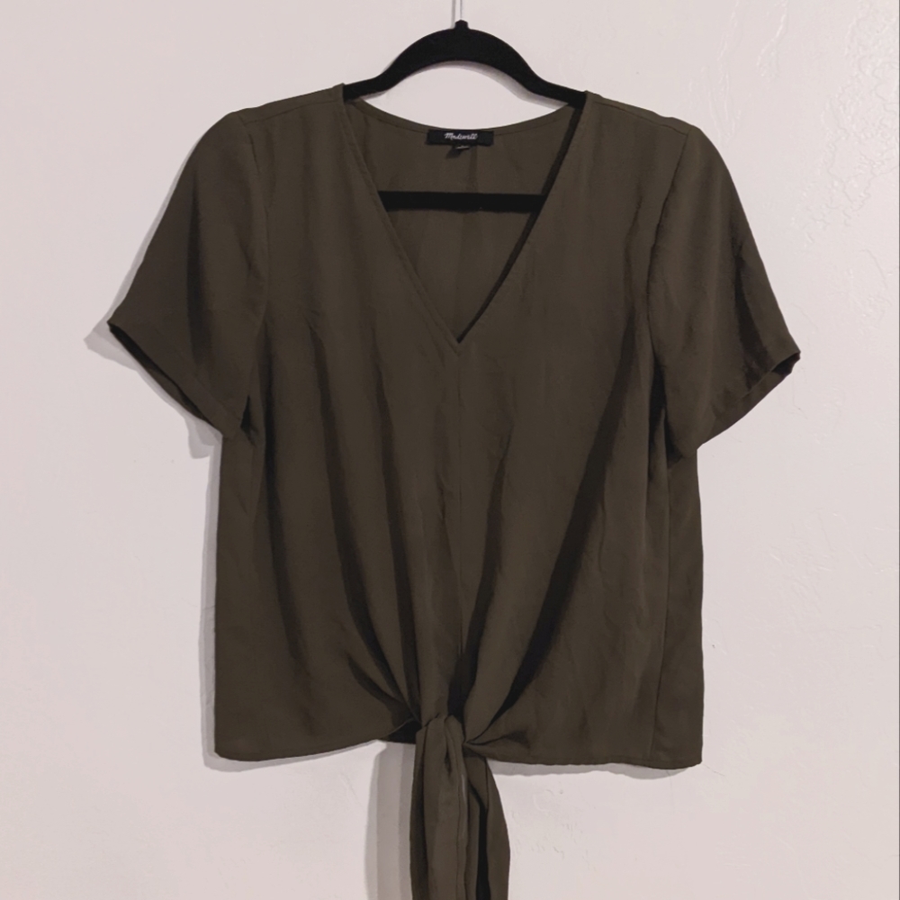 Madewell Front Tie Basic Top